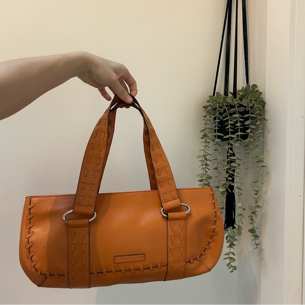 BCBG wide leather bag